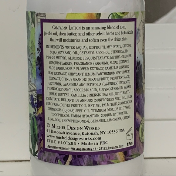 MICHEL DESIGN WORKS “Campagna” HAND & BODY LOTION w/SHEA BUTTER! Pump Gift Boxed - Picture 8 of 8